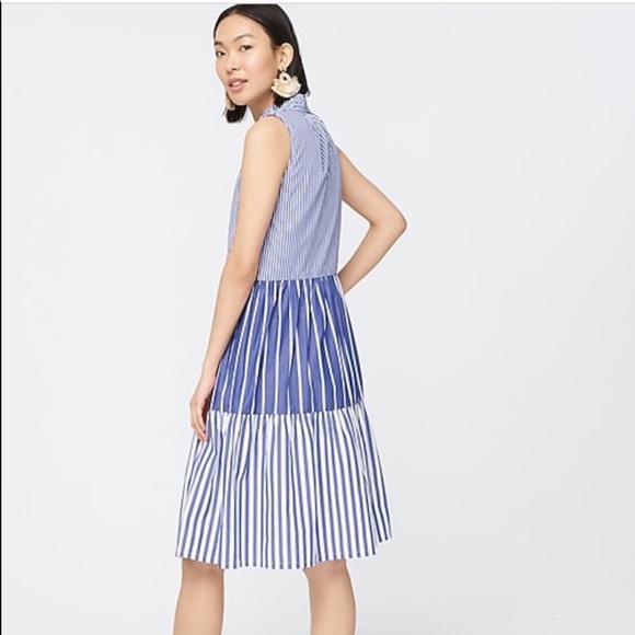 J. Crew tiered popover striped dress - Picture 3 of 5